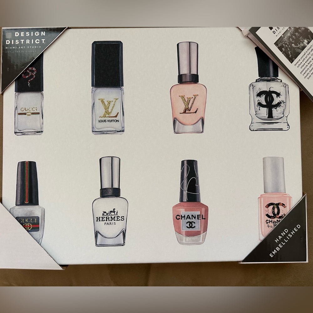 💎🌲💖🥰 Louis Vuitton Chanel Hermes Nail Polish Canvas Art- Wall Art